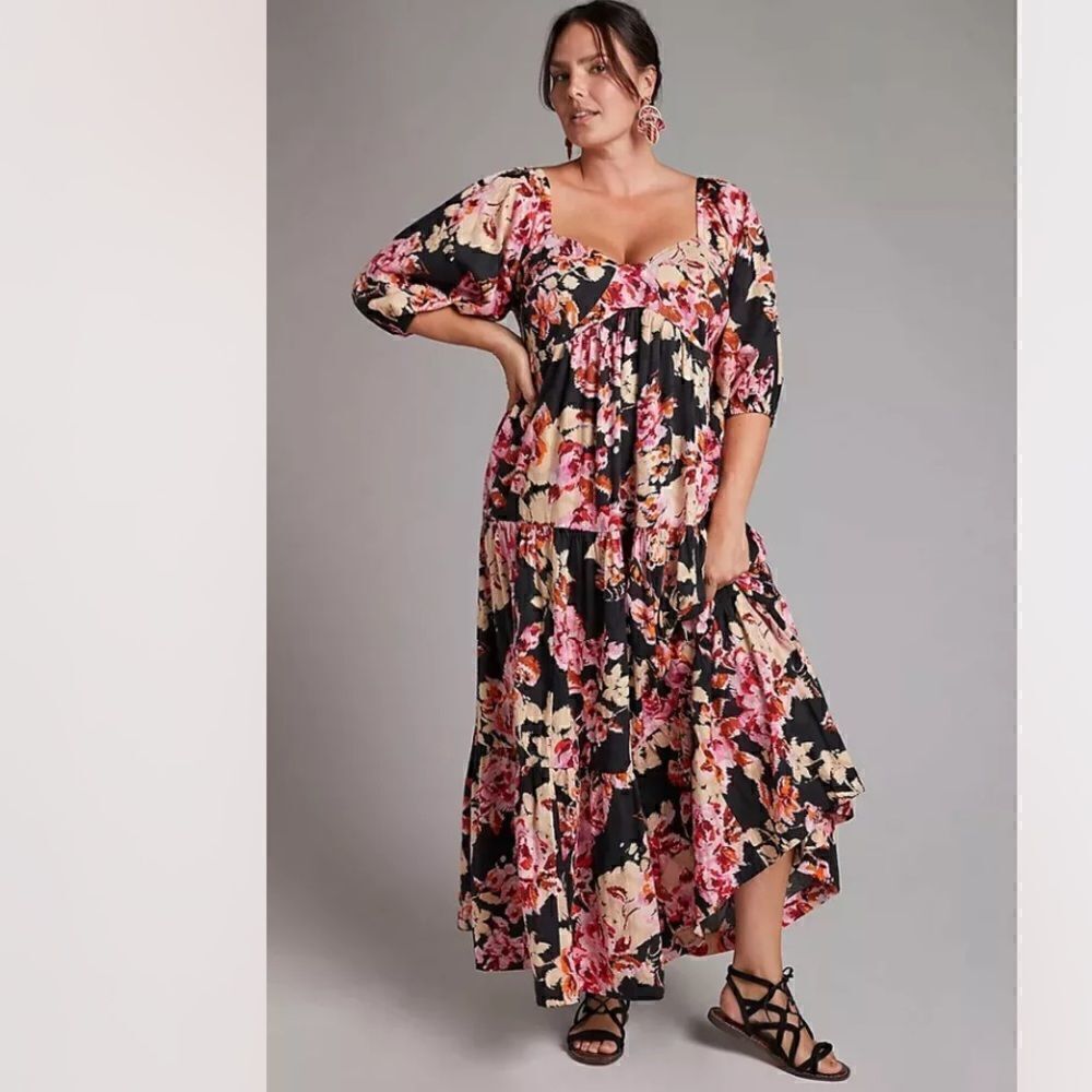 Anthropologie Blossom Maxi Dress Size M